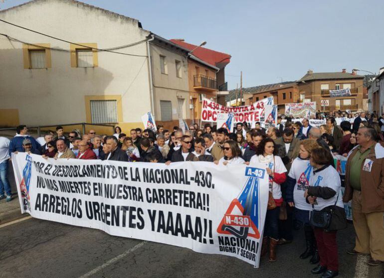 Más de 2.000 personas se manifestaron en febrero del pasado año en Puebla de Don Rodrigo