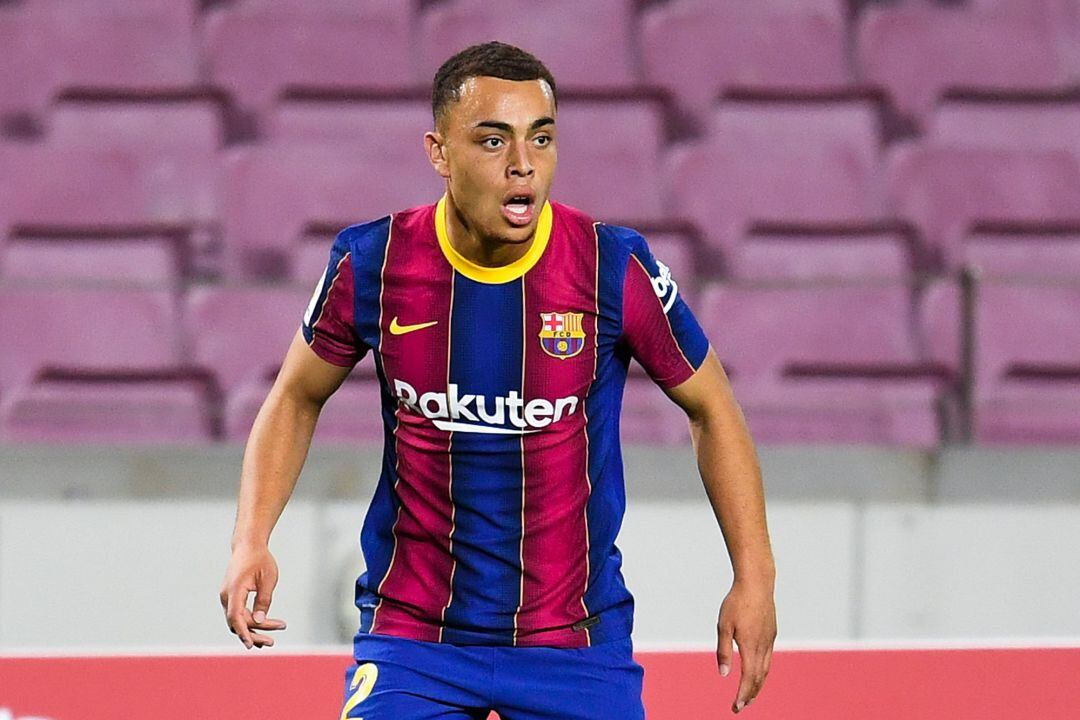 Sergiño Dest, en el partido frente al Sevilla