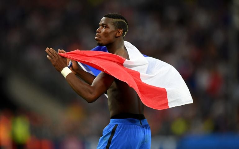 El jugador francés, Paul Pogba, durante la Eurocopa de Francia.