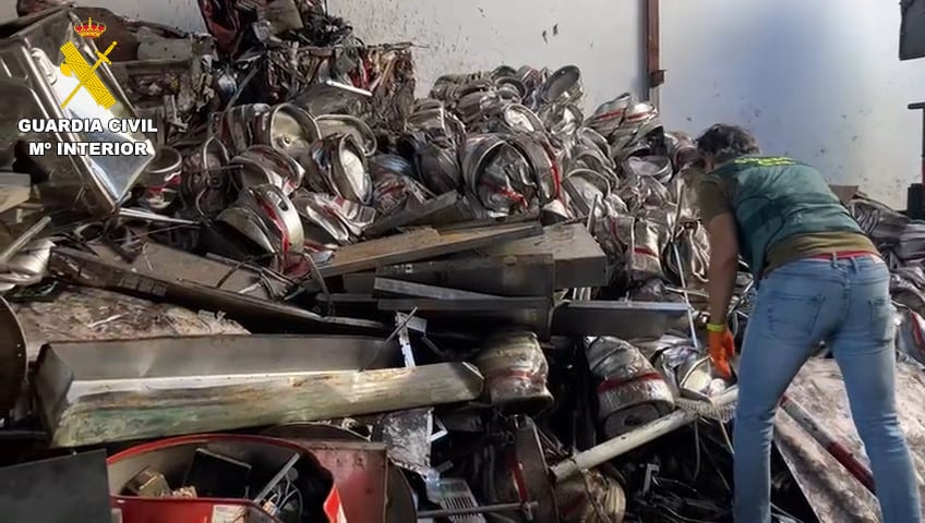 Barriles de cerveza robados en Lanzarote y recuperados por la Guardia Civil.