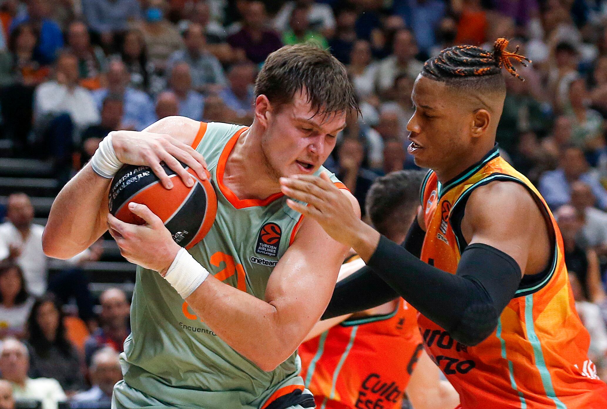 Kotsar y Rivero en el partido