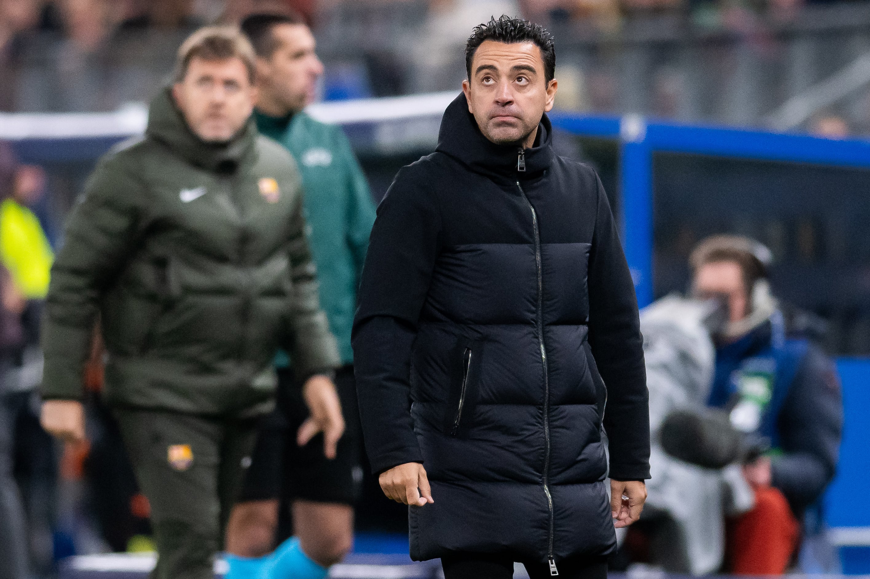 Xavi Hernández, durante el partido de Champions ante el Shakhtar Donestk