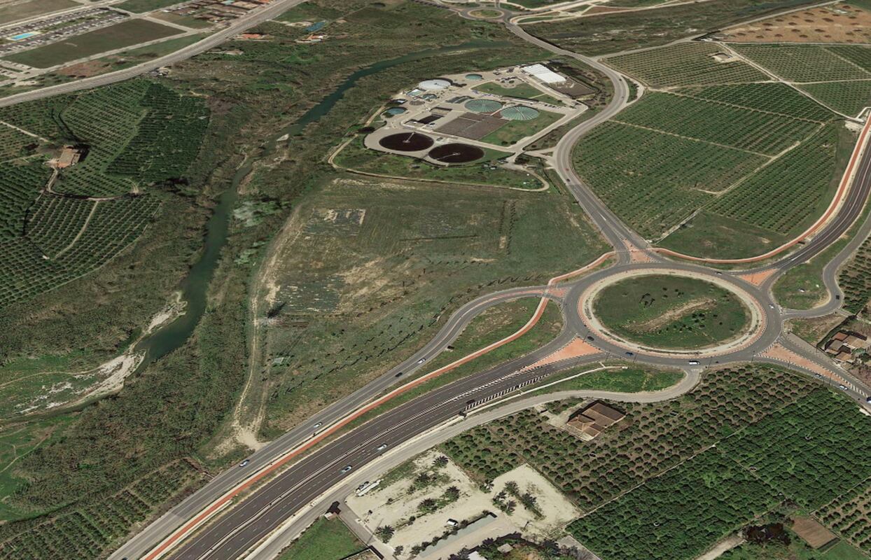 Zona junto a la depuradora de Gandia donde se proyecta el multiespacio