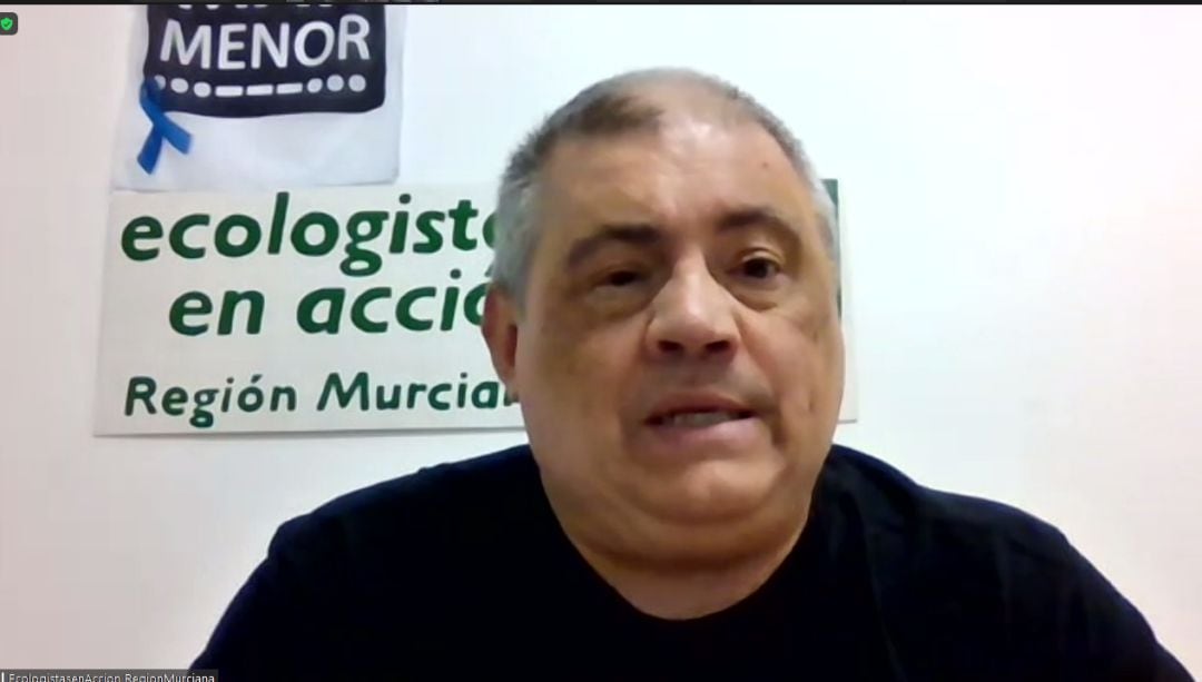 Pedro Belmonte, responsable del área de Calidad del aire en Ecologistas en Acción en una rueda de prensa telemática