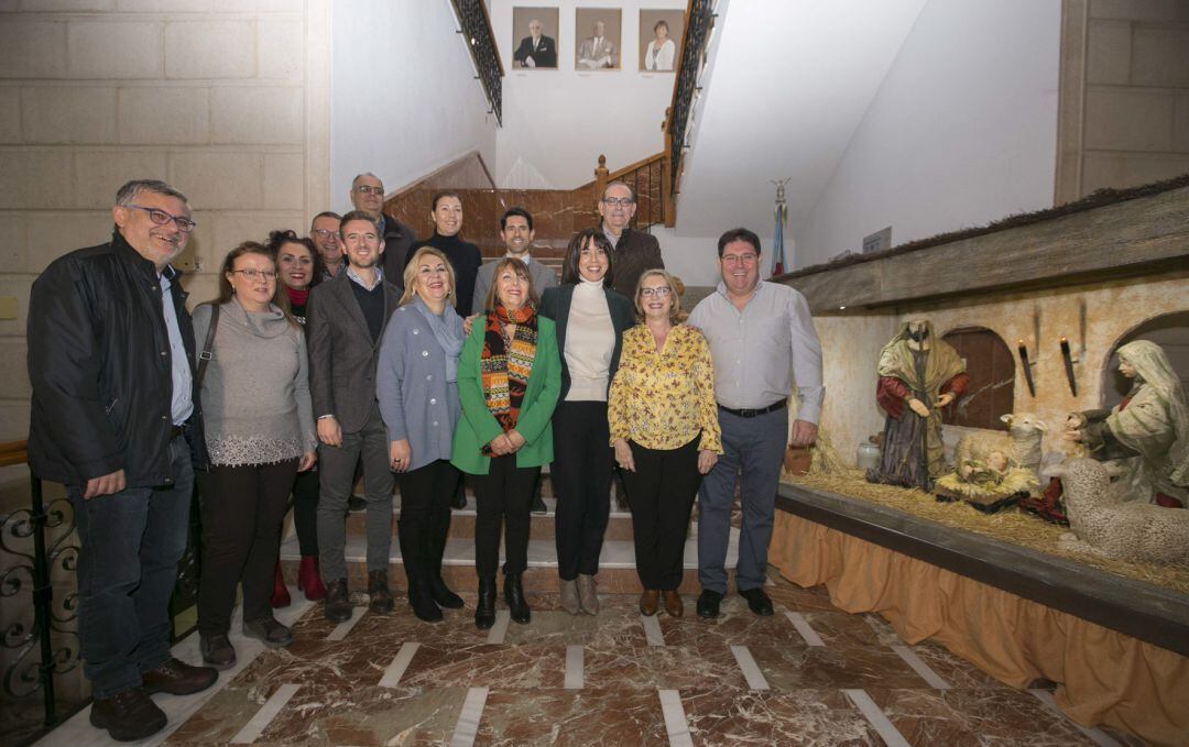 Belén municipal en el hall del Ajuntament de Gandia 