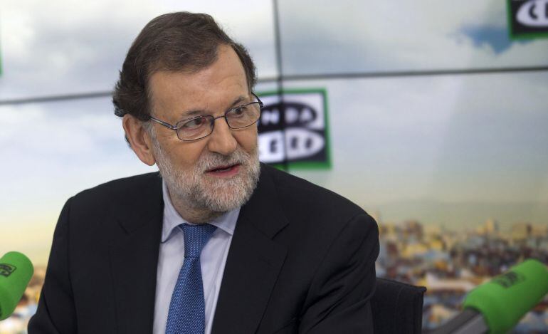 El presidente del Gobierno, Mariano Rajoy, durante la entrevista.