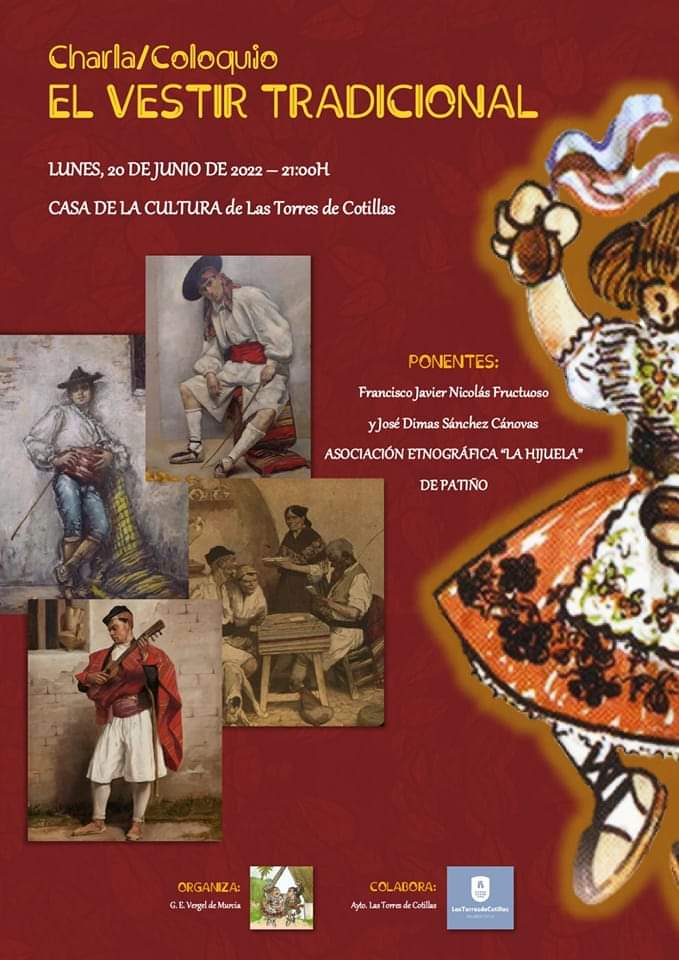 Cartel anunciador de la conferencia &#039;El vestir tradicional&#039;