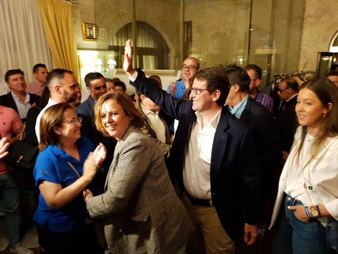 Alfonso Fernández Mañueco, tras conocerse los resultados de la noche electoral del 26 de mayo.