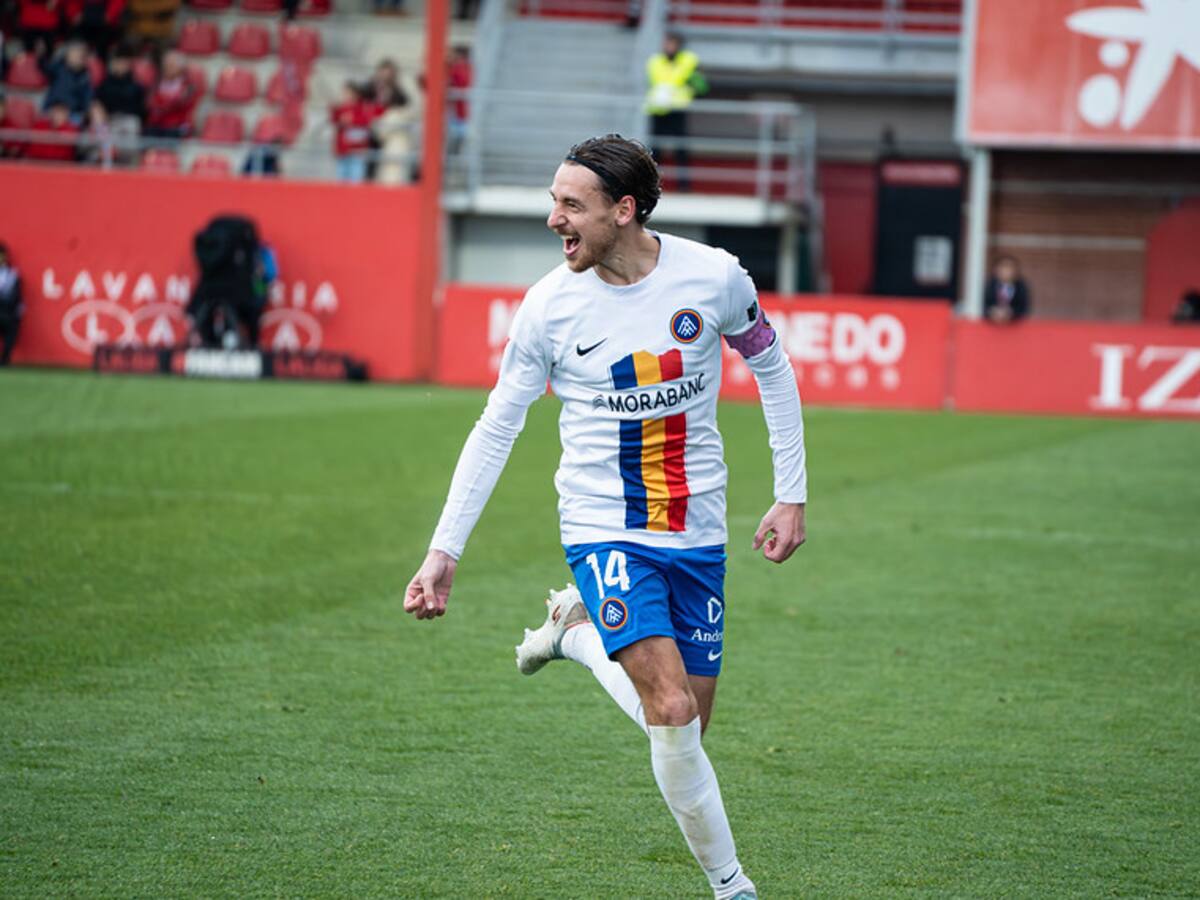 L'FC Andorra s'emporta els tres punts d'Anduva amb més patiment del previst