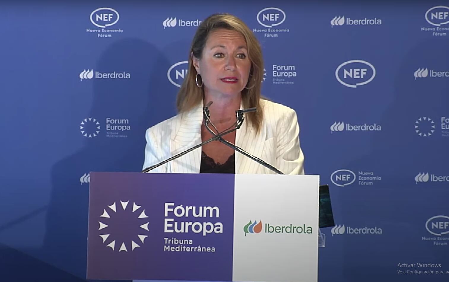 La alcaldesa de Castellón, Begoña Carrasco, en su intervención en Nueva Economía Fórum.