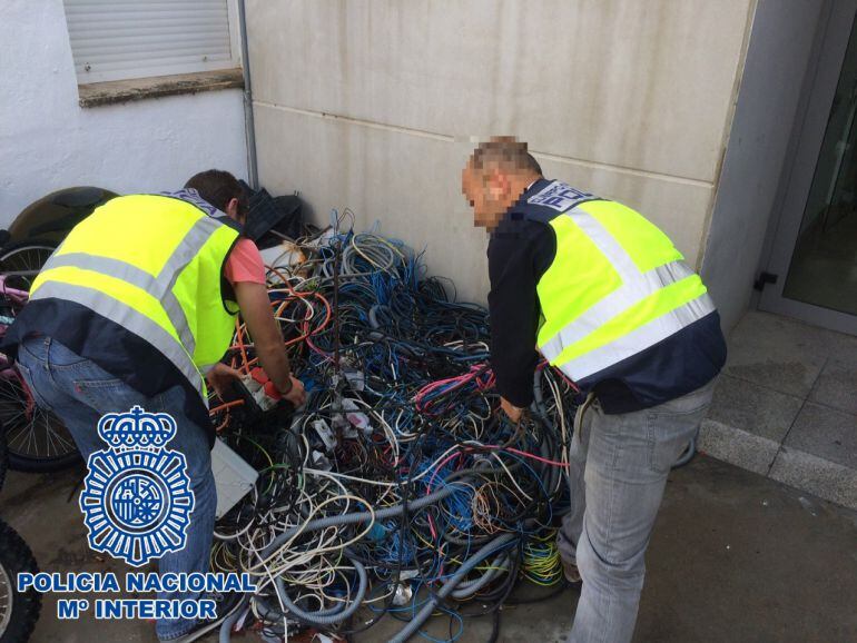 Policía Nacional recupera cable de cobre en Jerez