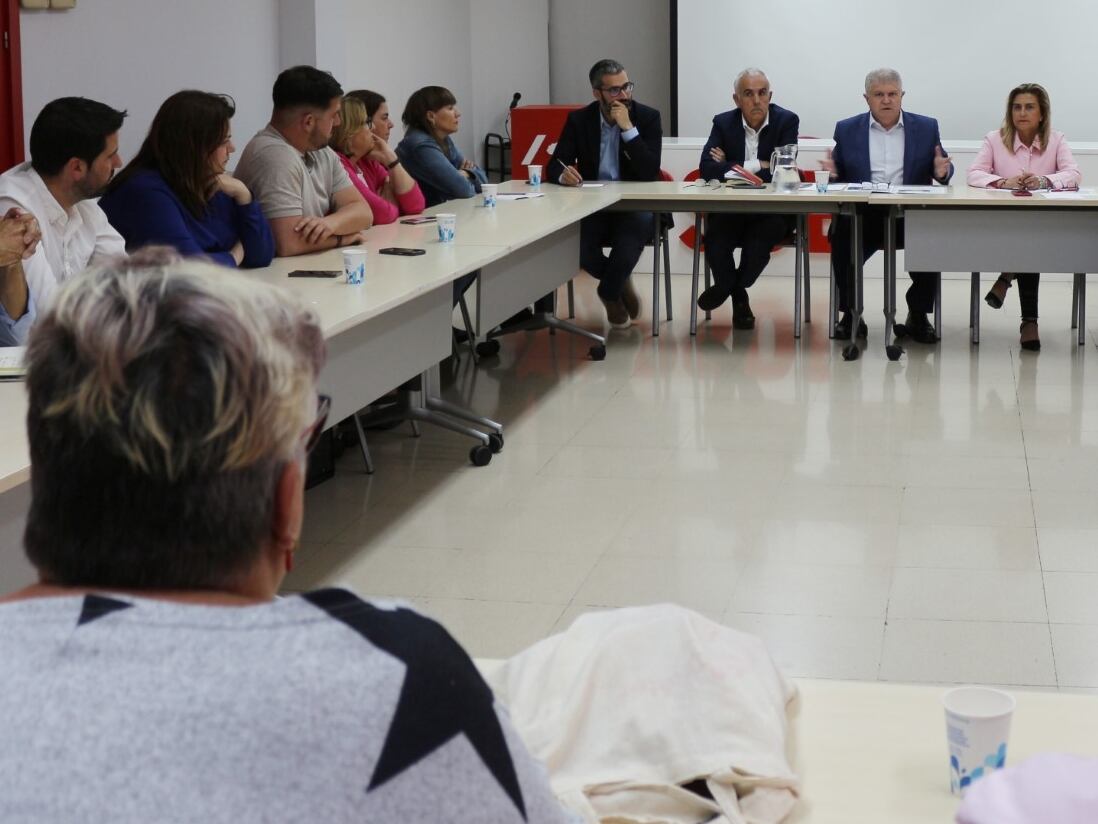 Reunión de la Comisión Ejecutiva Regional del PSRM-PSOE tras las elecciones del 28M