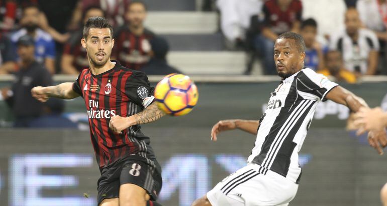 Suso, jugador del Milan, durante la Supercopa de Italia 