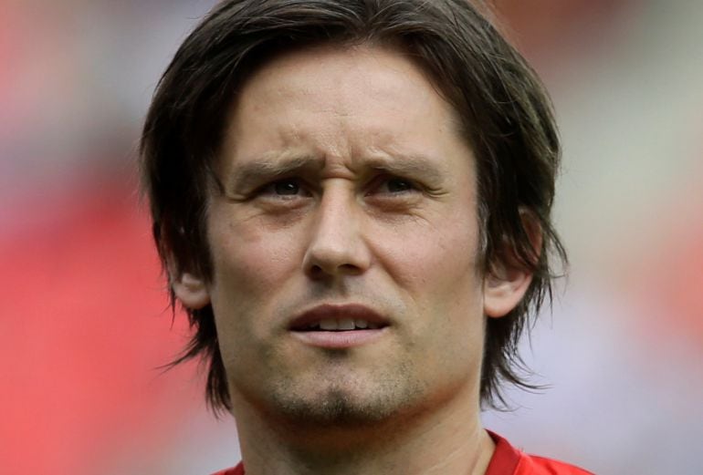 Rosicky frunce el ceño durante el partido ante Corea del Sur