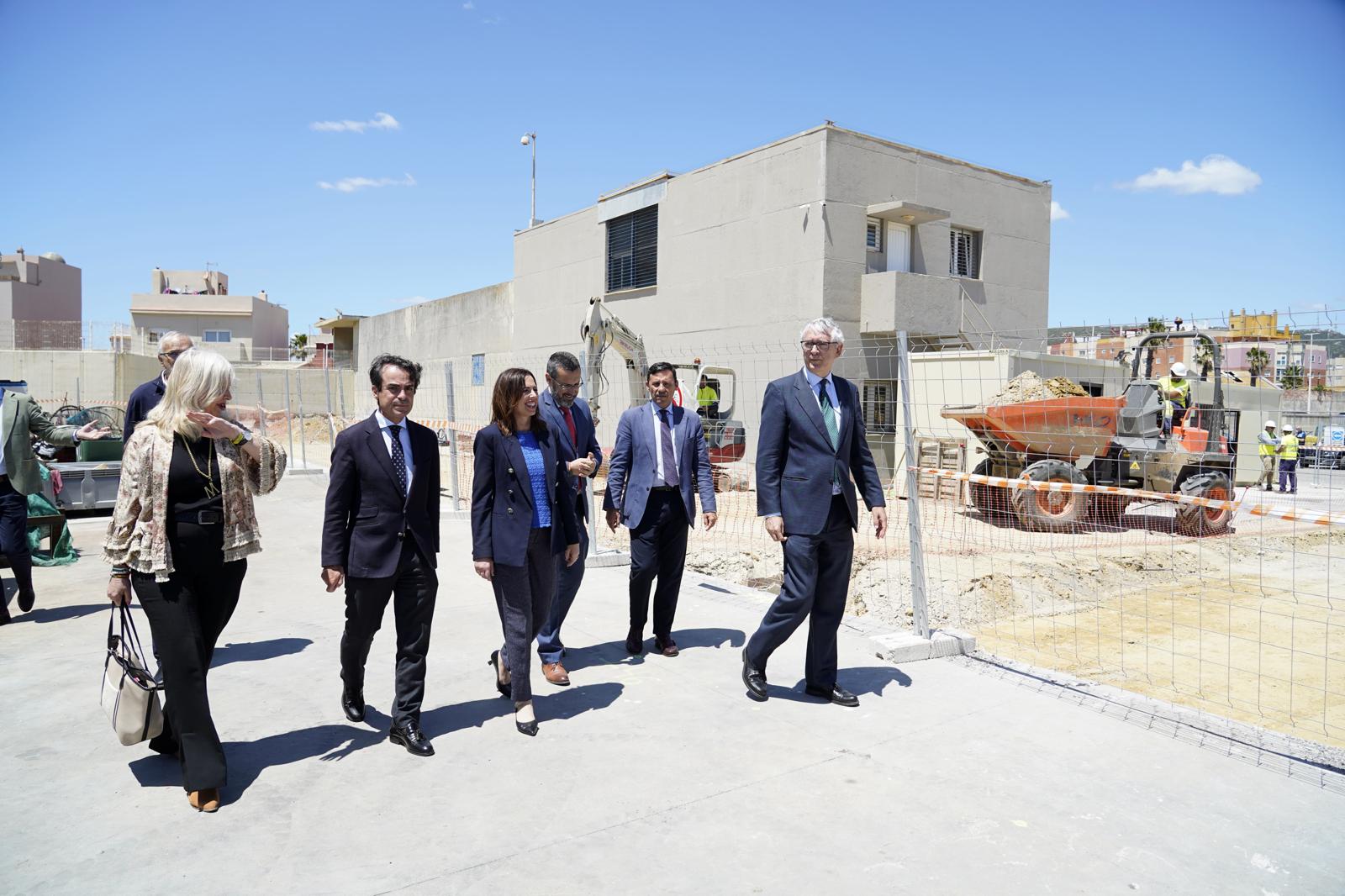 Un momento de la visita a la zona