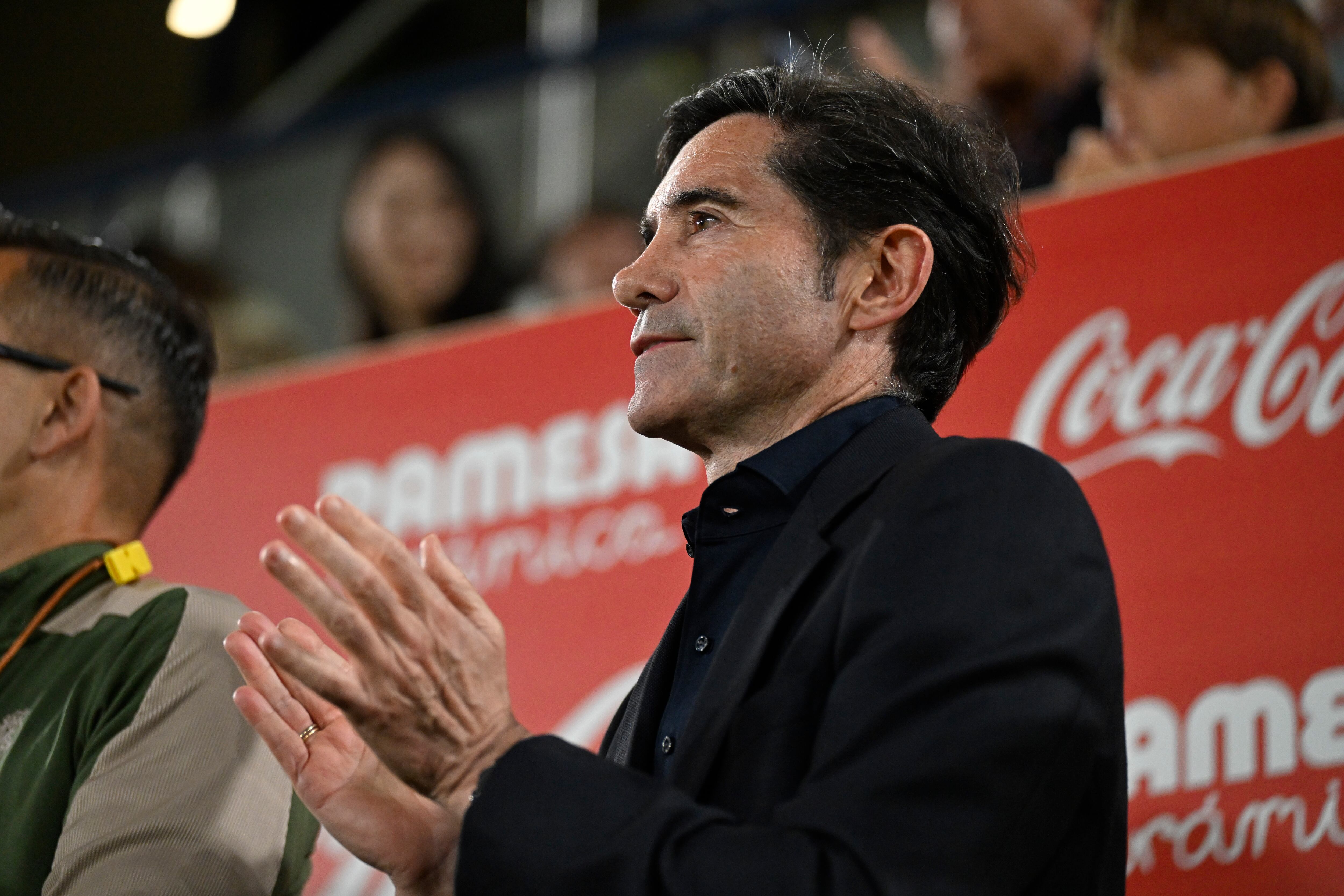 VILLARREAL, 26/04/2026.- En entrenador del Villarreal Marcelino García Toral durante el encuentro de la jornada 32 de LaLiga que Villarreal CF y Celta de Vigo disputan este domingo en el estadio de La Cerámica. EFE/Andreu Esteban