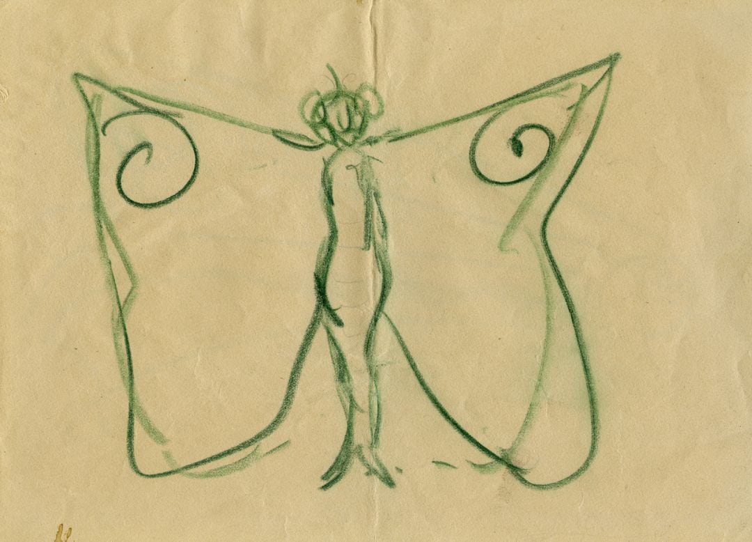 El dibujo de Federico de una mariposa