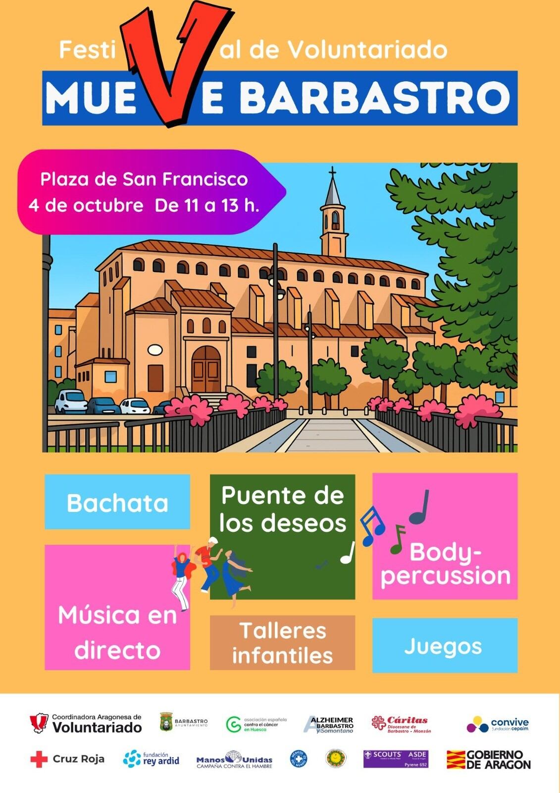 El festival del voluntariado se celebrará el 4 de octubre