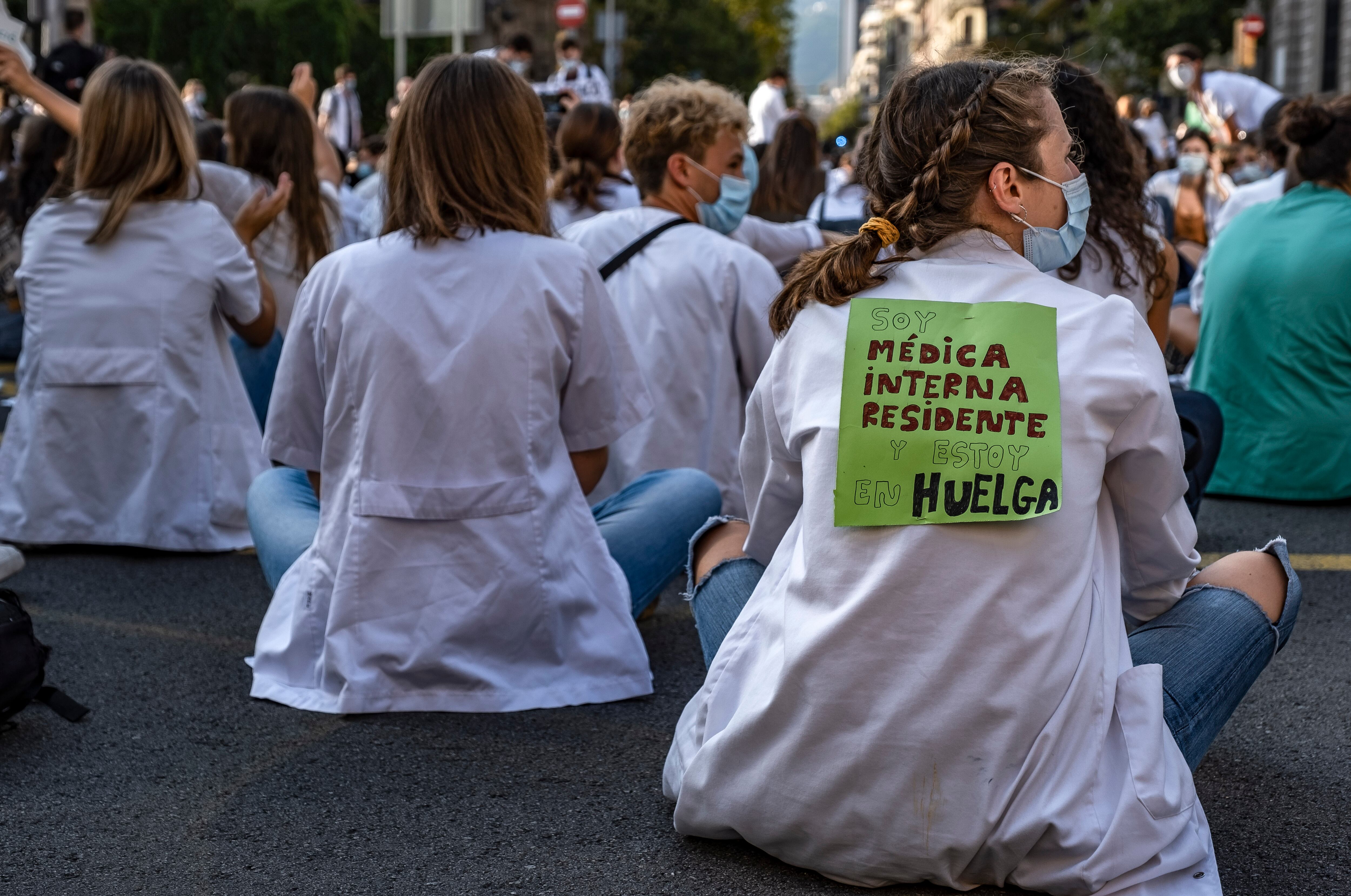 Médicos residentes en huelga.