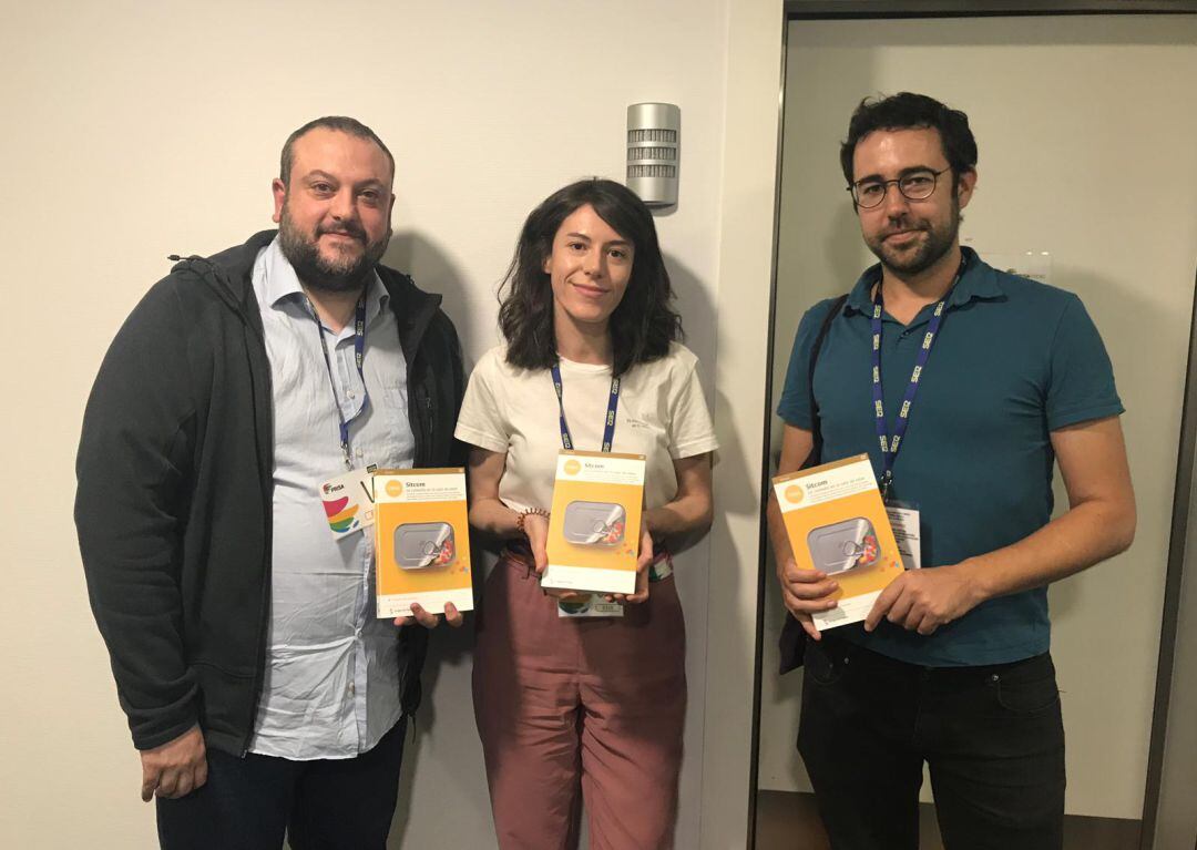 Guillermo Zapata, Andrea Morán y Manuel Guedán, en los estudios de &#039;El Cine en la SER&#039;