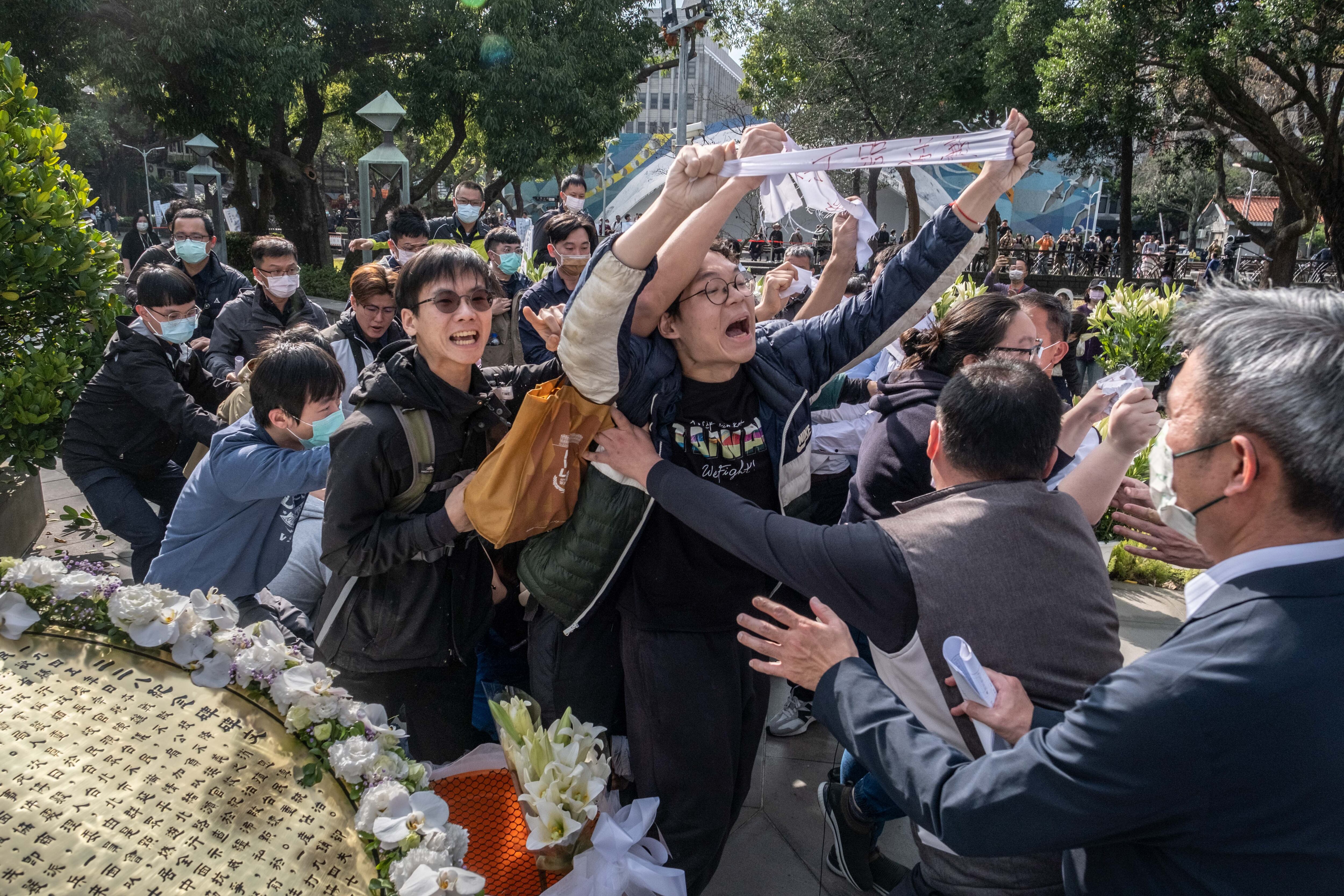 Protestas en la ciudad taiwanesa de Tapei