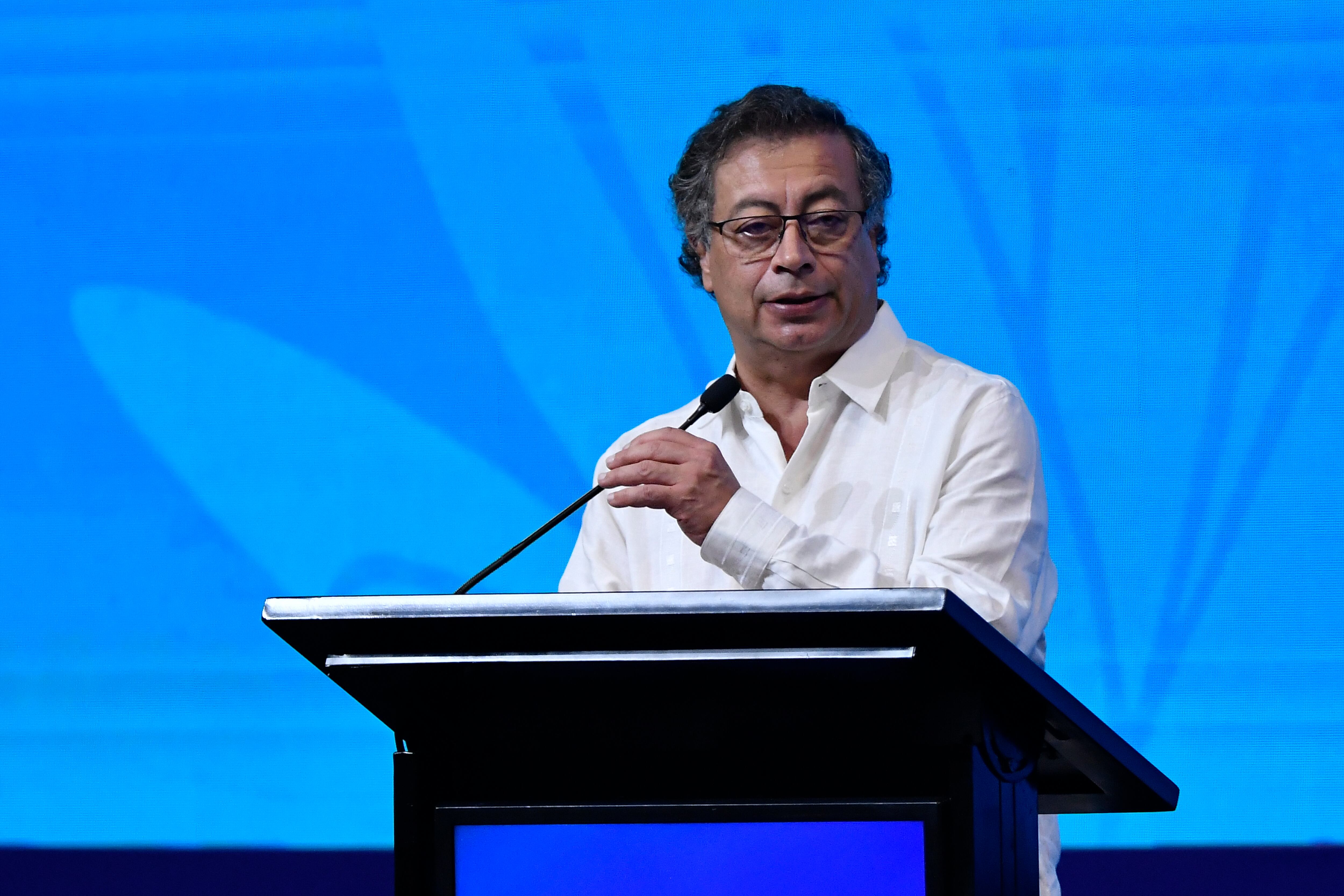 El presidente de Colombia, Gustavo Petro, en un evento el 29 de octubre de 2024 en Cali, Colombia. Aponte/Getty Images