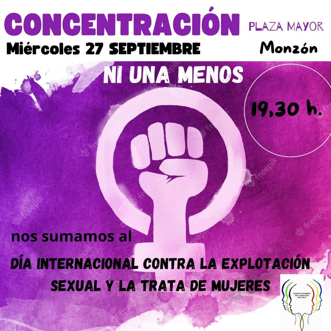 El Colectivo Feminista Cinca Medio se suma a la celebración del Día Internacional Contra la Explotación Sexual y Trata de Mujeres