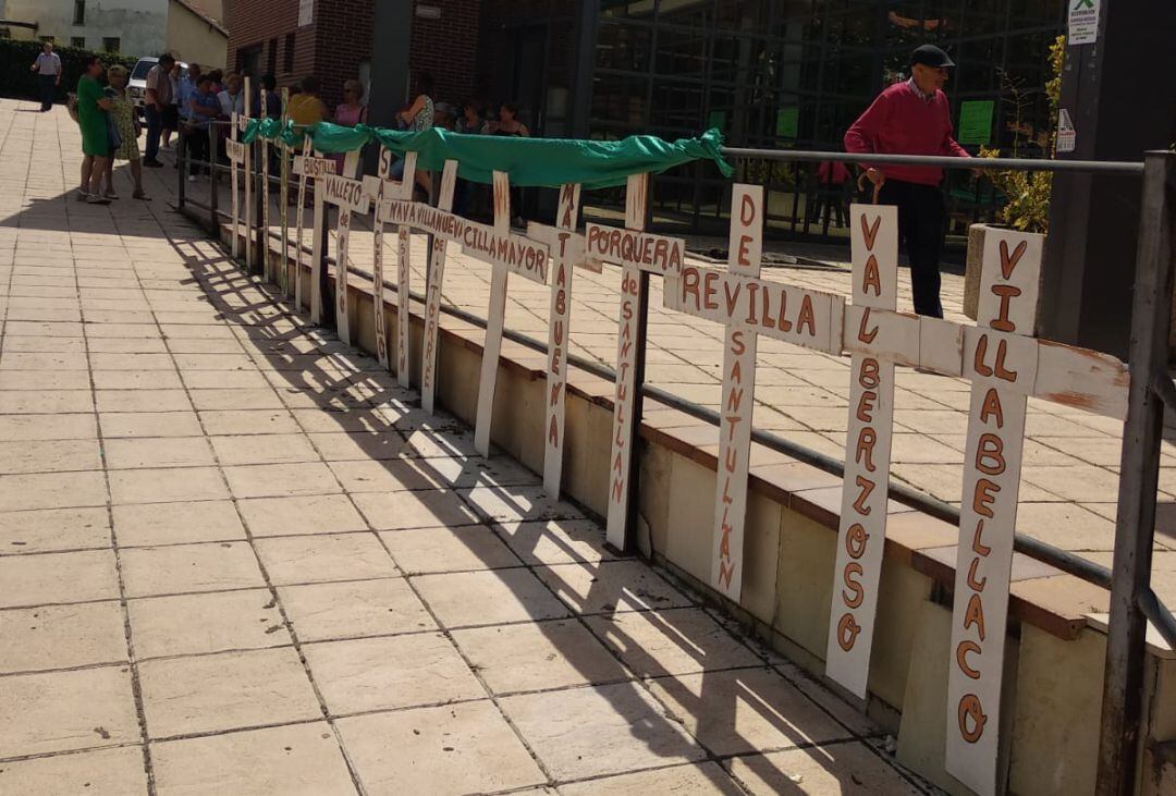 En la imagen una de las acciones de la Plataforma de Barruelo como protesta al deterioro de la atención sanitaria