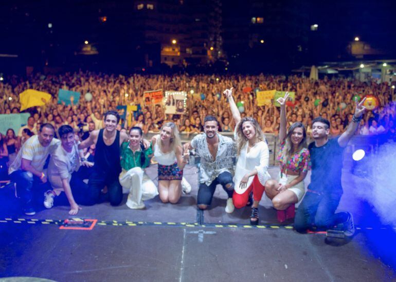 Los artistas de Operación Triunfo durante el concierto de Motril