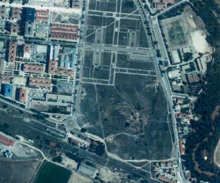 Visata aérea de los terrenos reservados al nuevo hospital