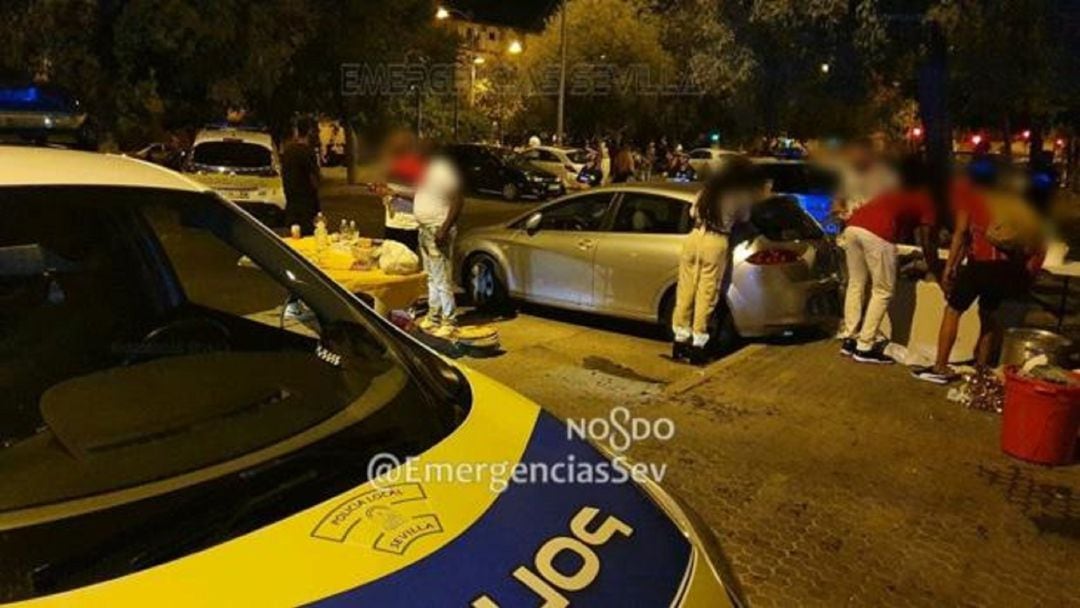 Intervención policial en botellón