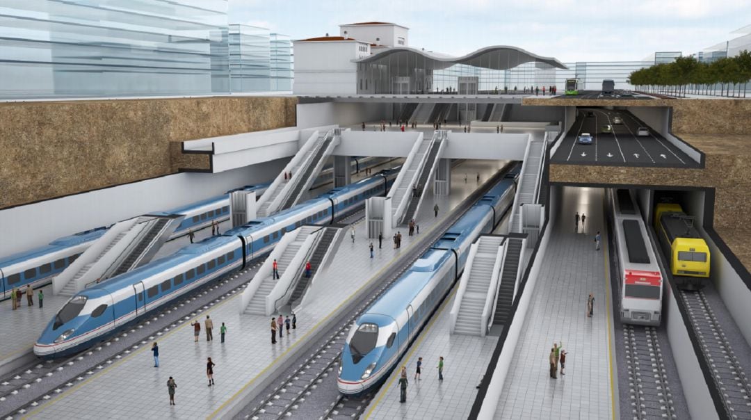 Infografía del Ayuntamiento de Vitoria sobre la estación soterrada