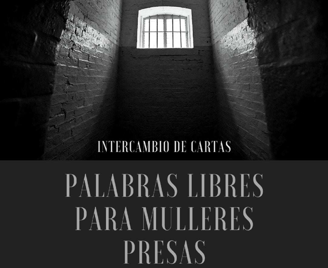 Cartel del programa &quot;Palabras libres para mulleres presas&quot; impulsado por la OMIX de Tomiño.