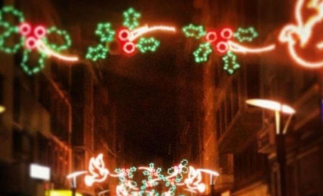 Imagen de las luces navideñas en León