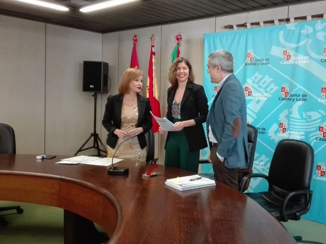 La Delegada Territorial de la Junta de Castilla y León, Clara San Damián, momentos antes de su comparecencia