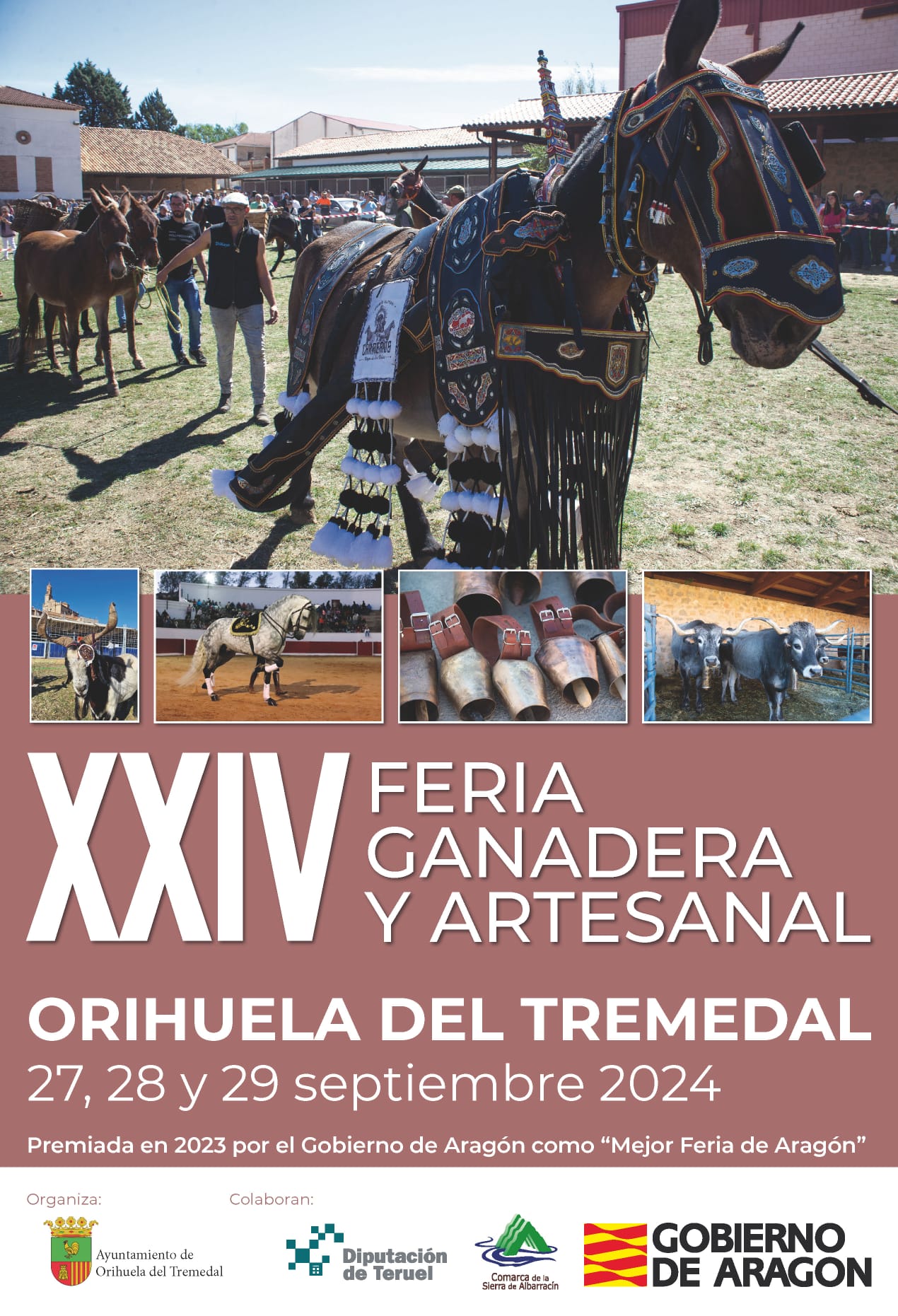 Cartel de la XXIV Feria Ganadera y Artesanal de Orihuela del Tremedal