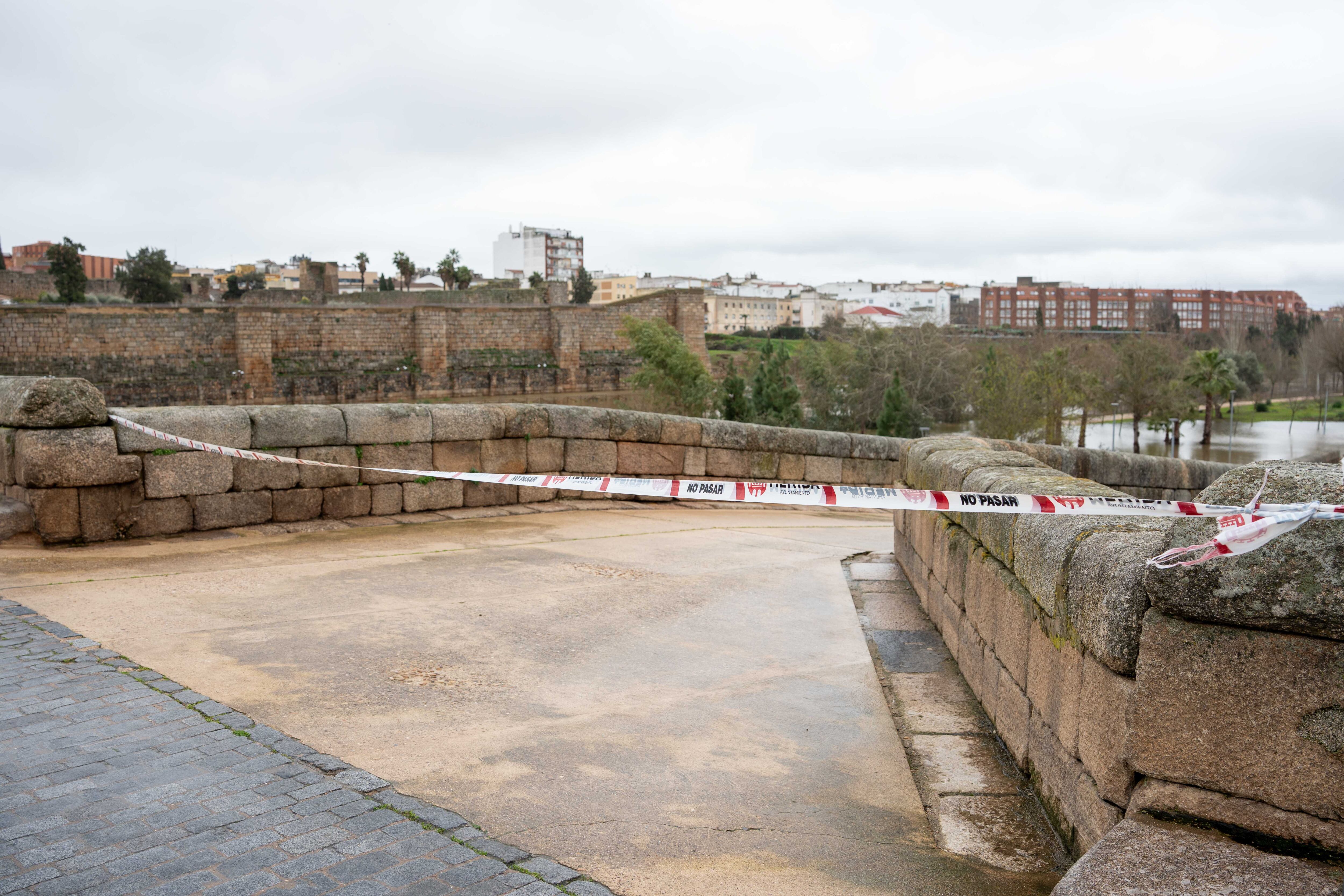 Alerta por la crecida del Río Guadiana en Mérida