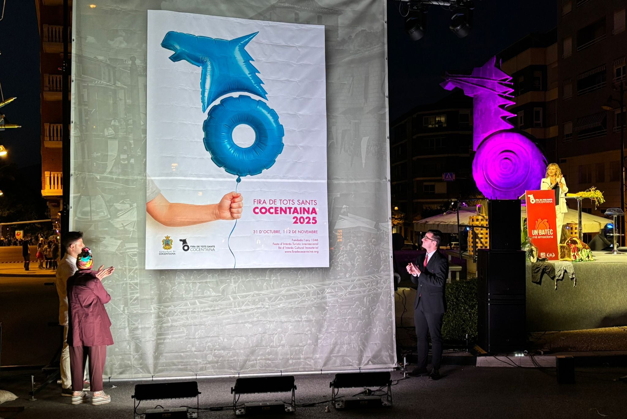 Descubrimiento del cartel de la Fira de Cocentaina