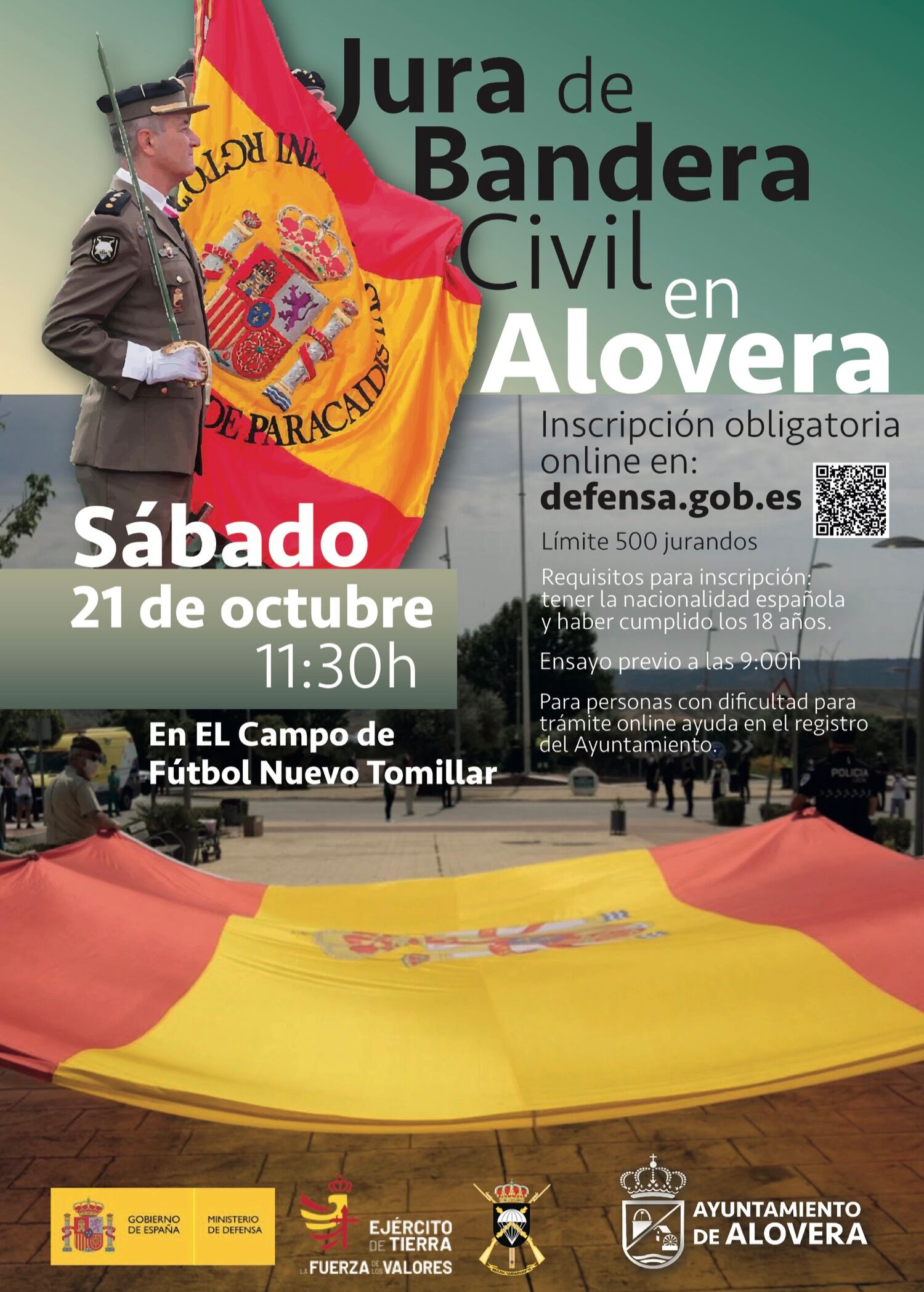 Cartel Jura de bandera de Alovera