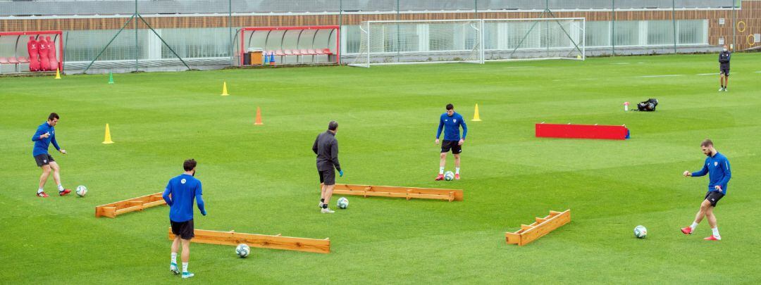 Entrenamiento del Athletic Club dentro de la primera fase