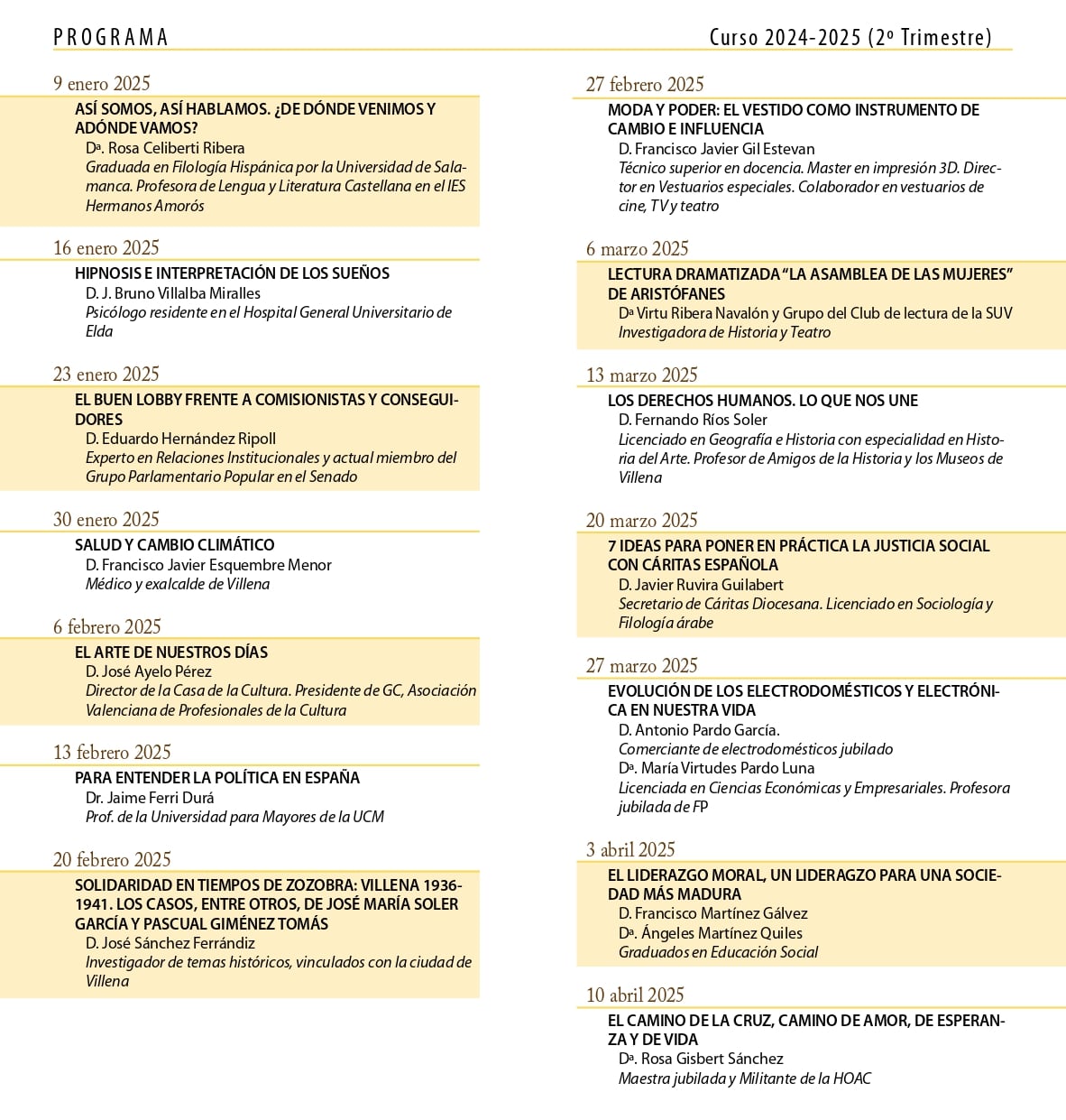 Ciclo de conferencias