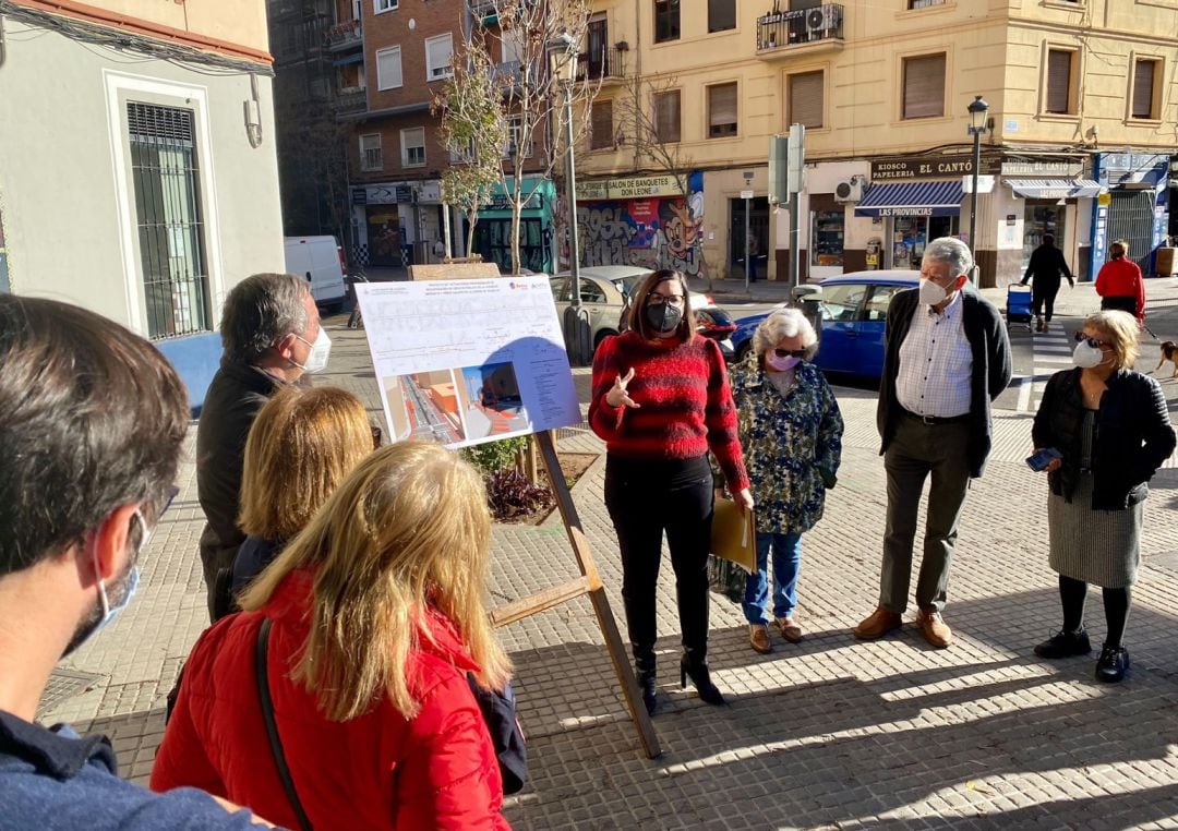 La actuación en Pérez Galdós generará dos nuevas plazas peatonales en los cruces de Jesús con Cerdà y Rico