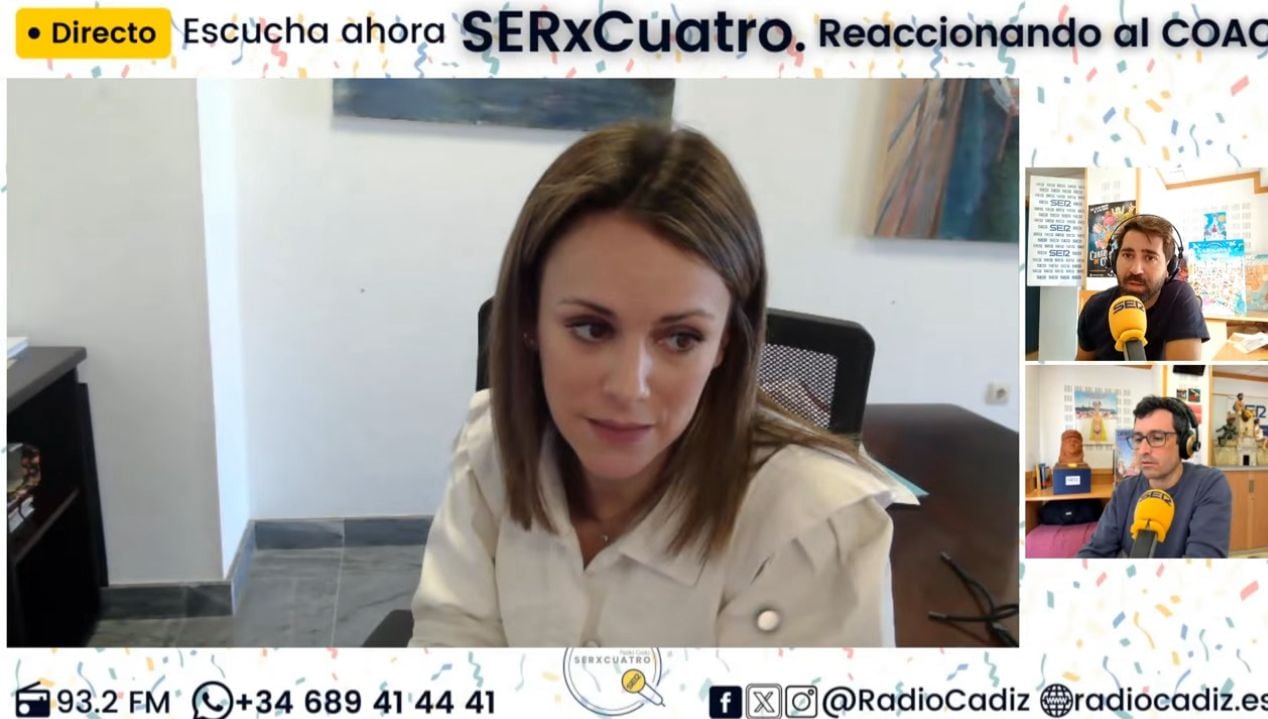 Beatriz Gandullo, Concejala de Fiestas del Ayuntamiento de Cádiz, en SERxCuatro.