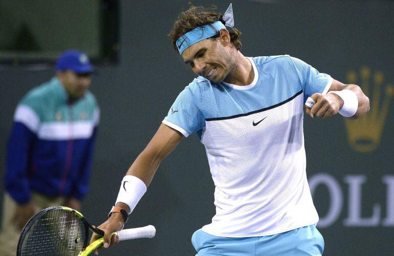 Rafa Nadal celebra la victoria ante Muller