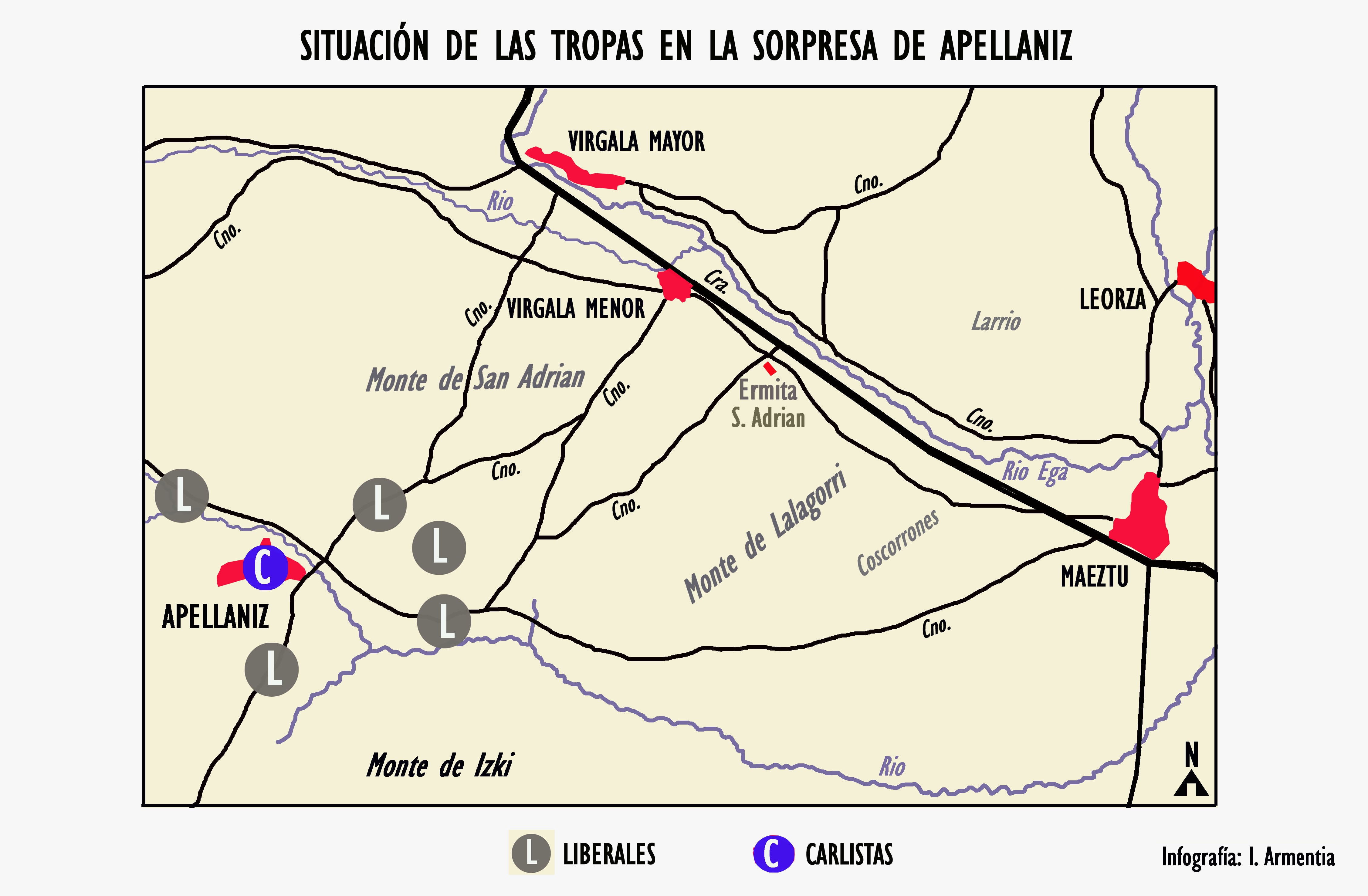 Situación de las tropas