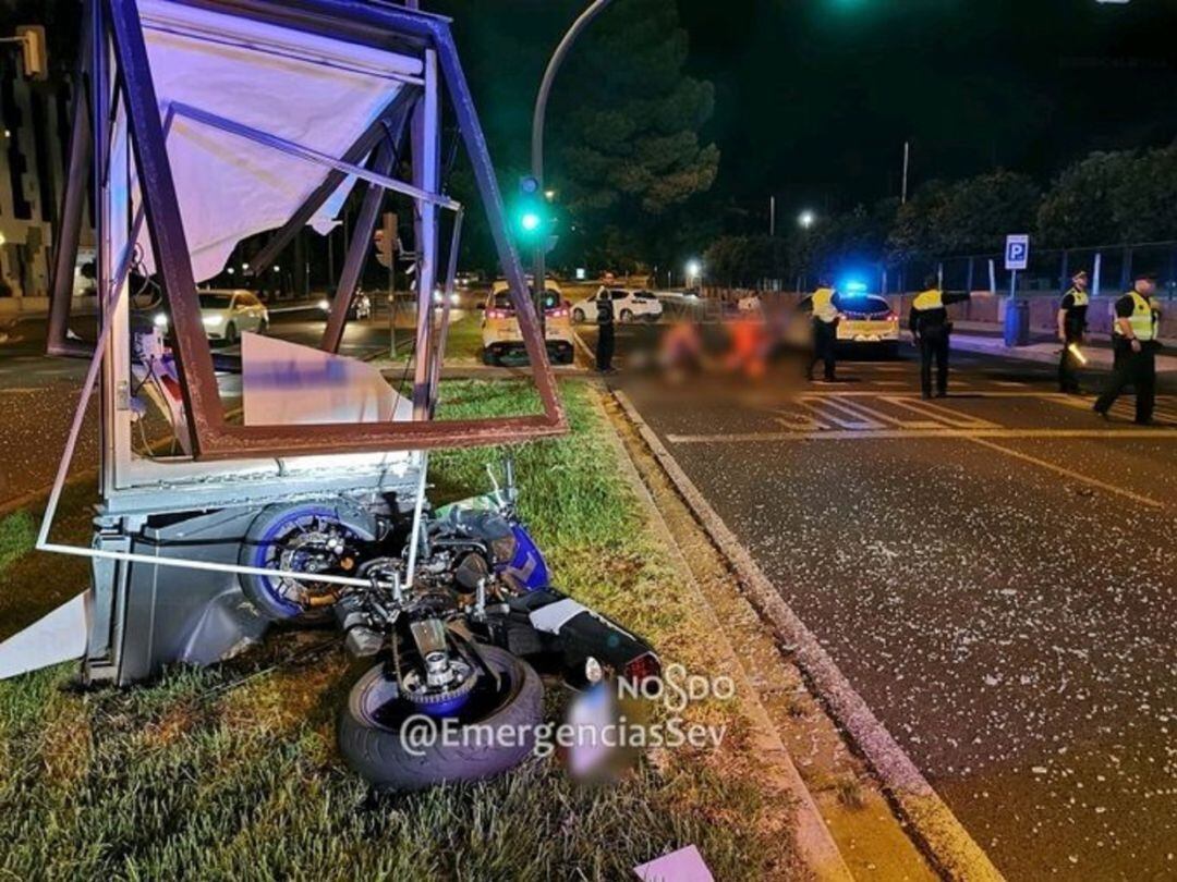 Un joven motorista muere en la avenida Luis Uruñuela