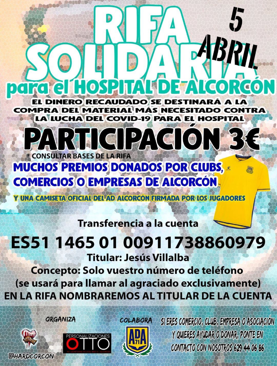 Cartel de la #RifaAlcorcón