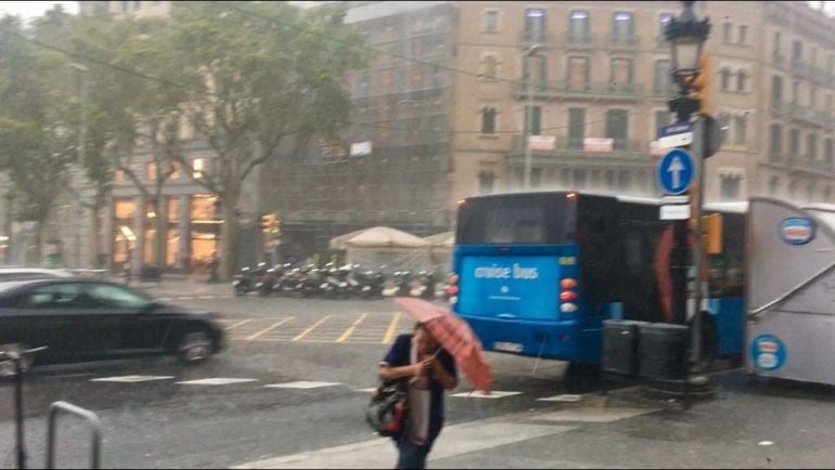 Pluja torrencial a Barcelona