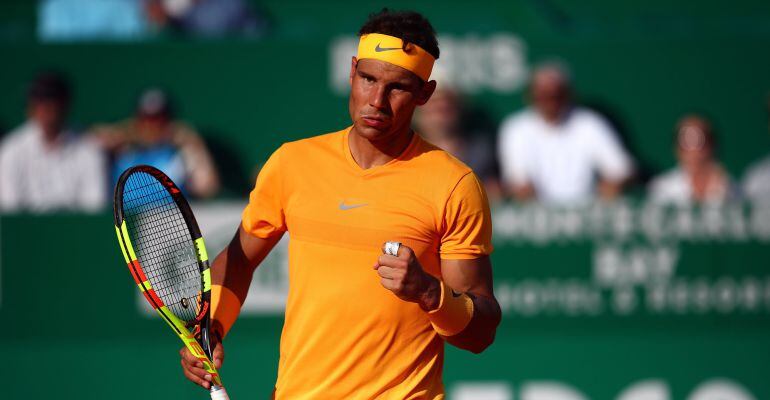 Rafa Nadal celebra un punto durante su partido ante Khachanov