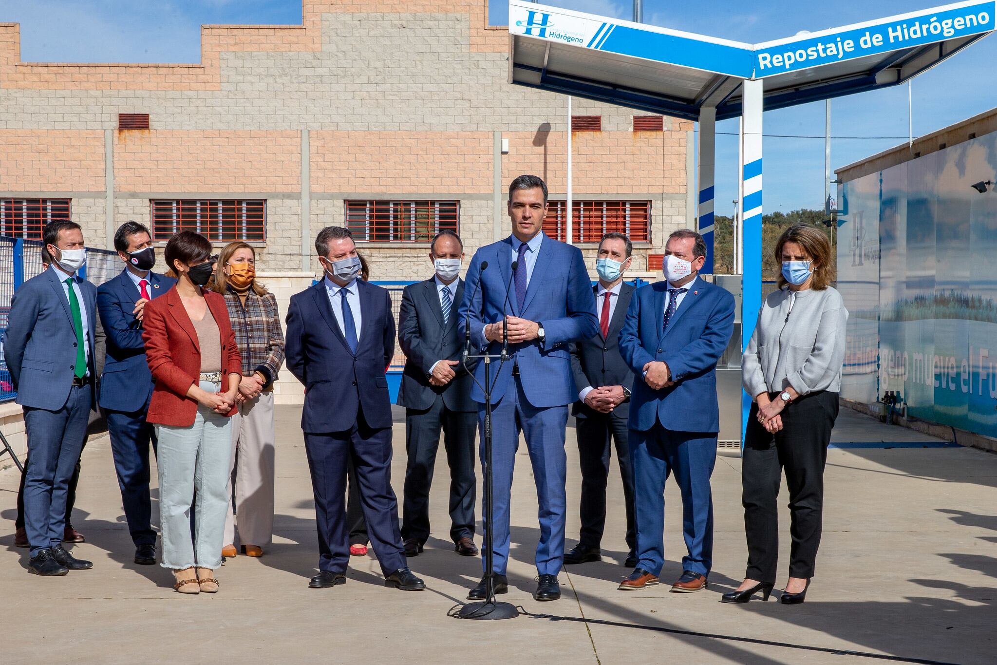 Pedro Sánchez en el Centro Nacional del Hidrógeno de Puertollano